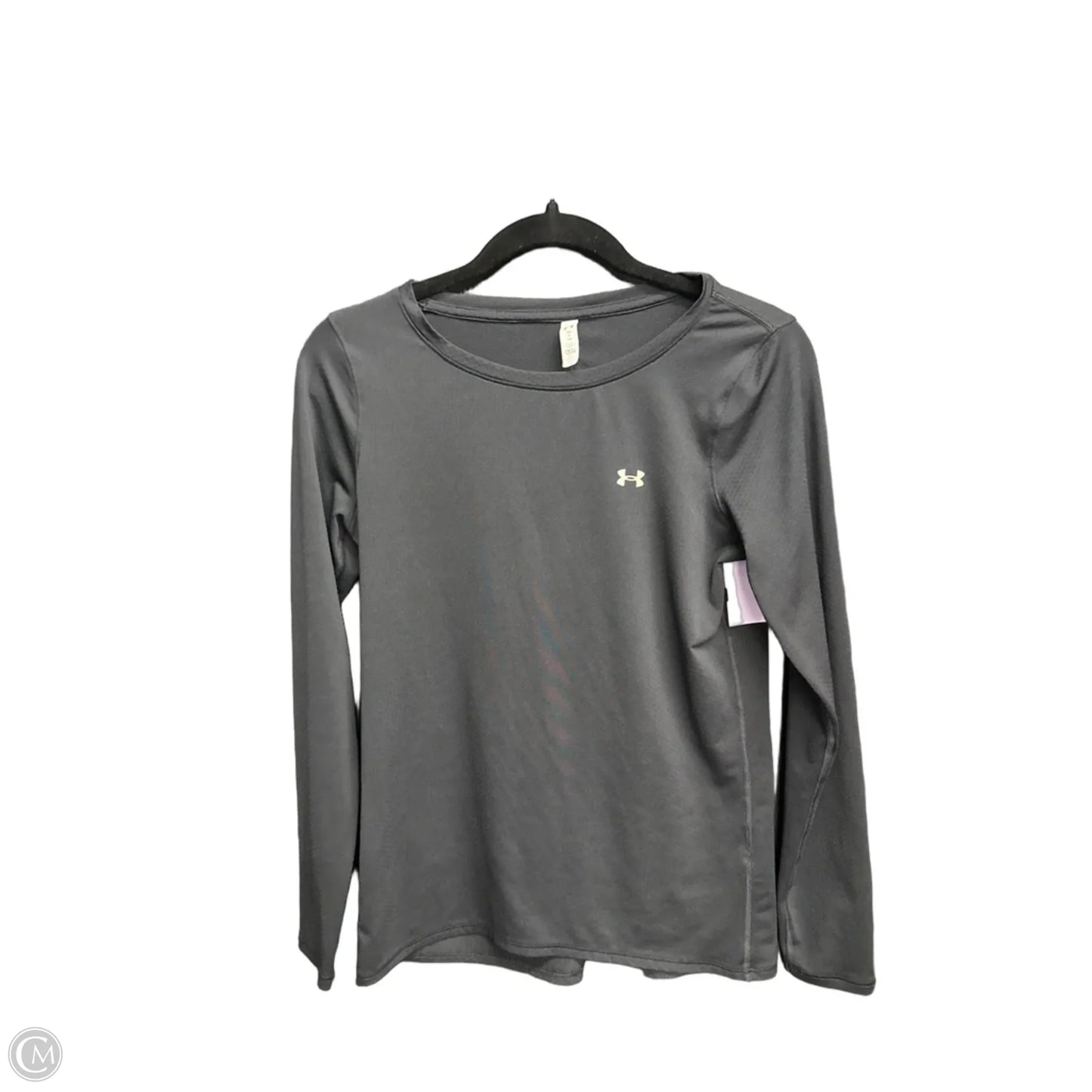 Athletic Top Long Sleeve Crewneck By Under Armour In Black, Size: S