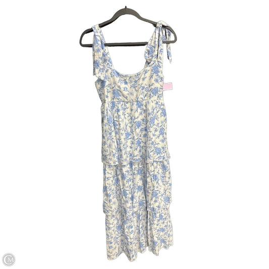 Dress Casual Maxi By Mine In Blue & White, Size: S