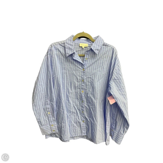 Top Long Sleeve By Entro In Blue & Red, Size: M
