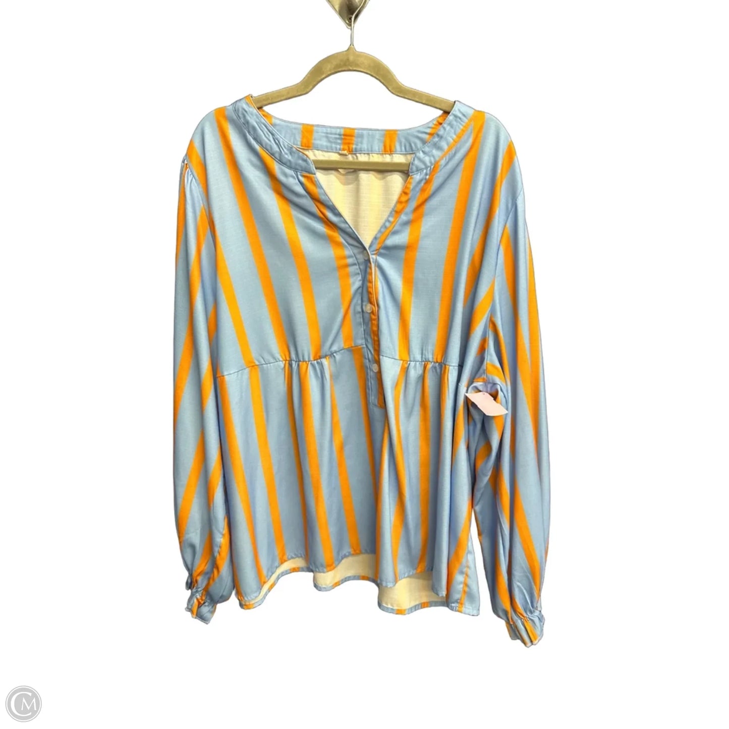 Top Long Sleeve By Clothes Mentor In Striped Pattern, Size: 4x