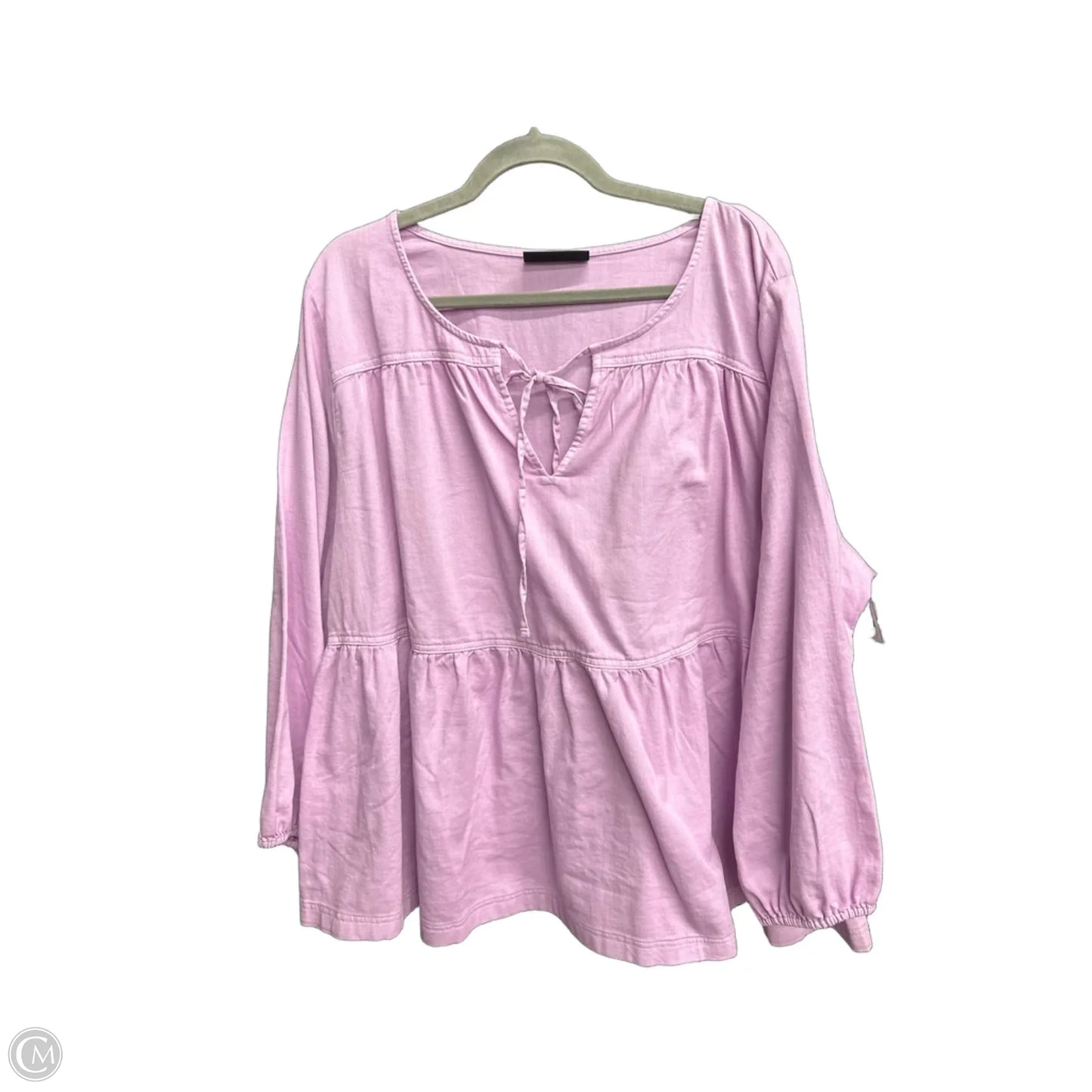 Top Long Sleeve By Lane Bryant In Purple, Size: 3x