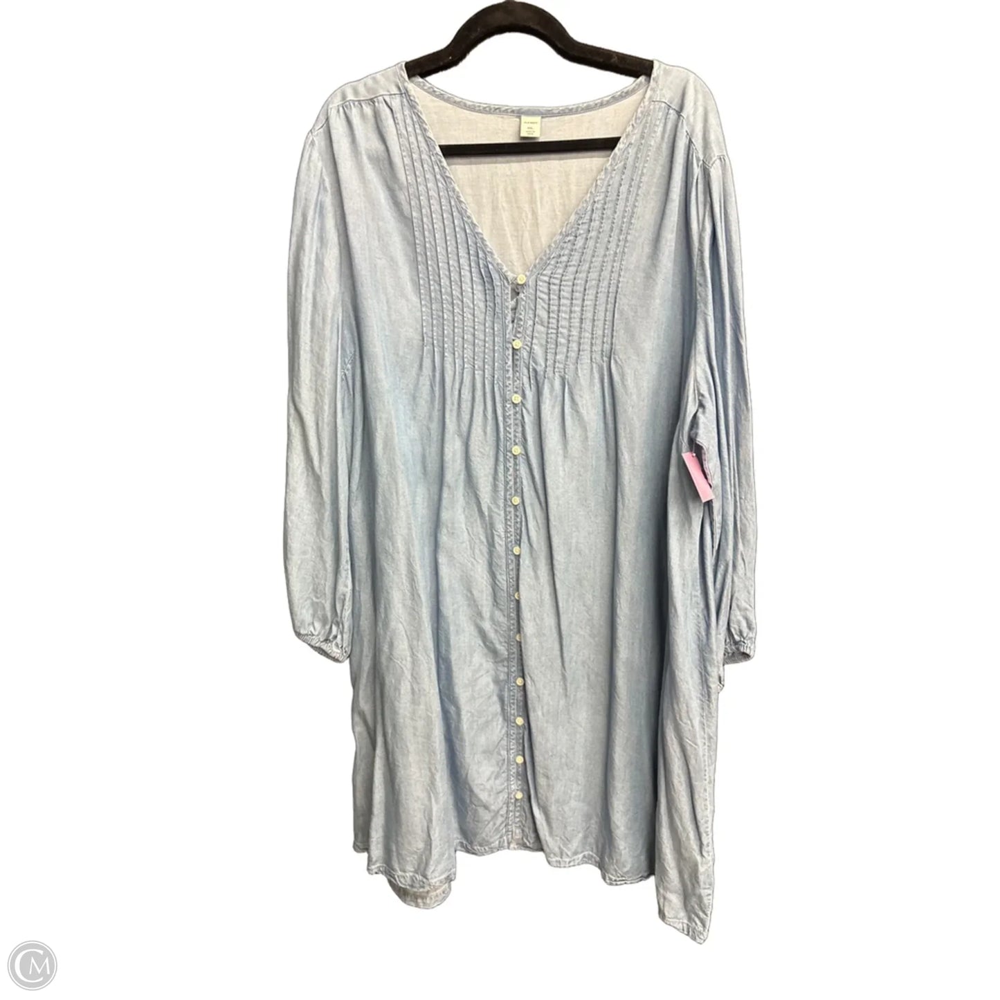 Dress Casual Midi By Old Navy In Blue Denim, Size: Xxl