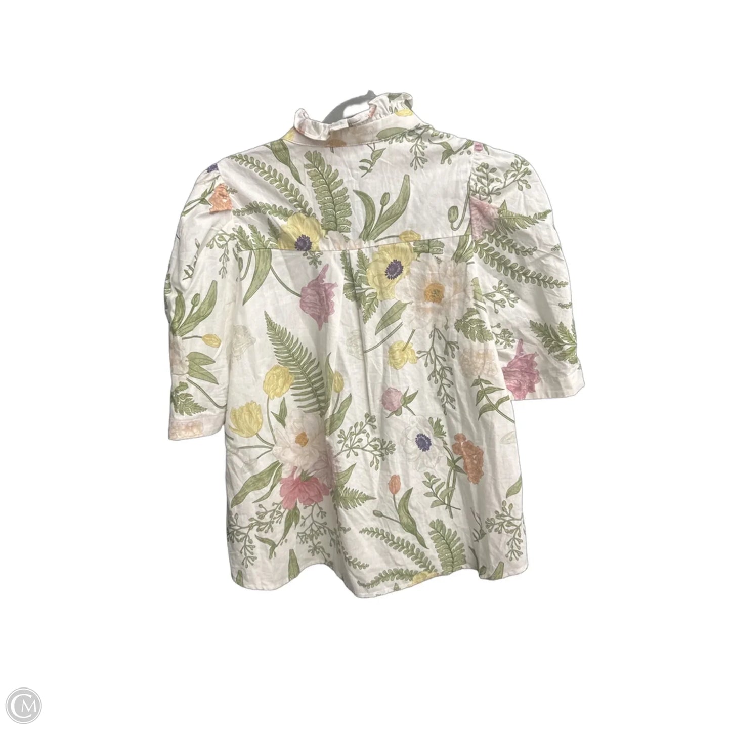 Top Short Sleeve By Clothes Mentor In Green & White, Size: S
