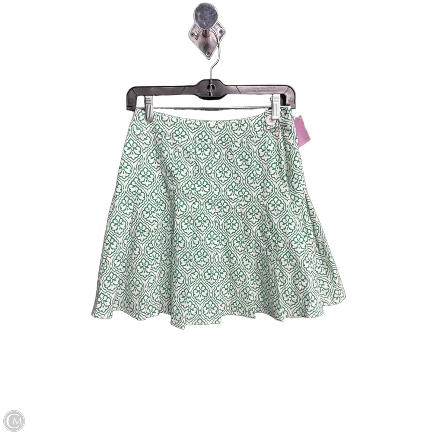 Skirt Mini & Short By Thml In Green & White, Size: 2
