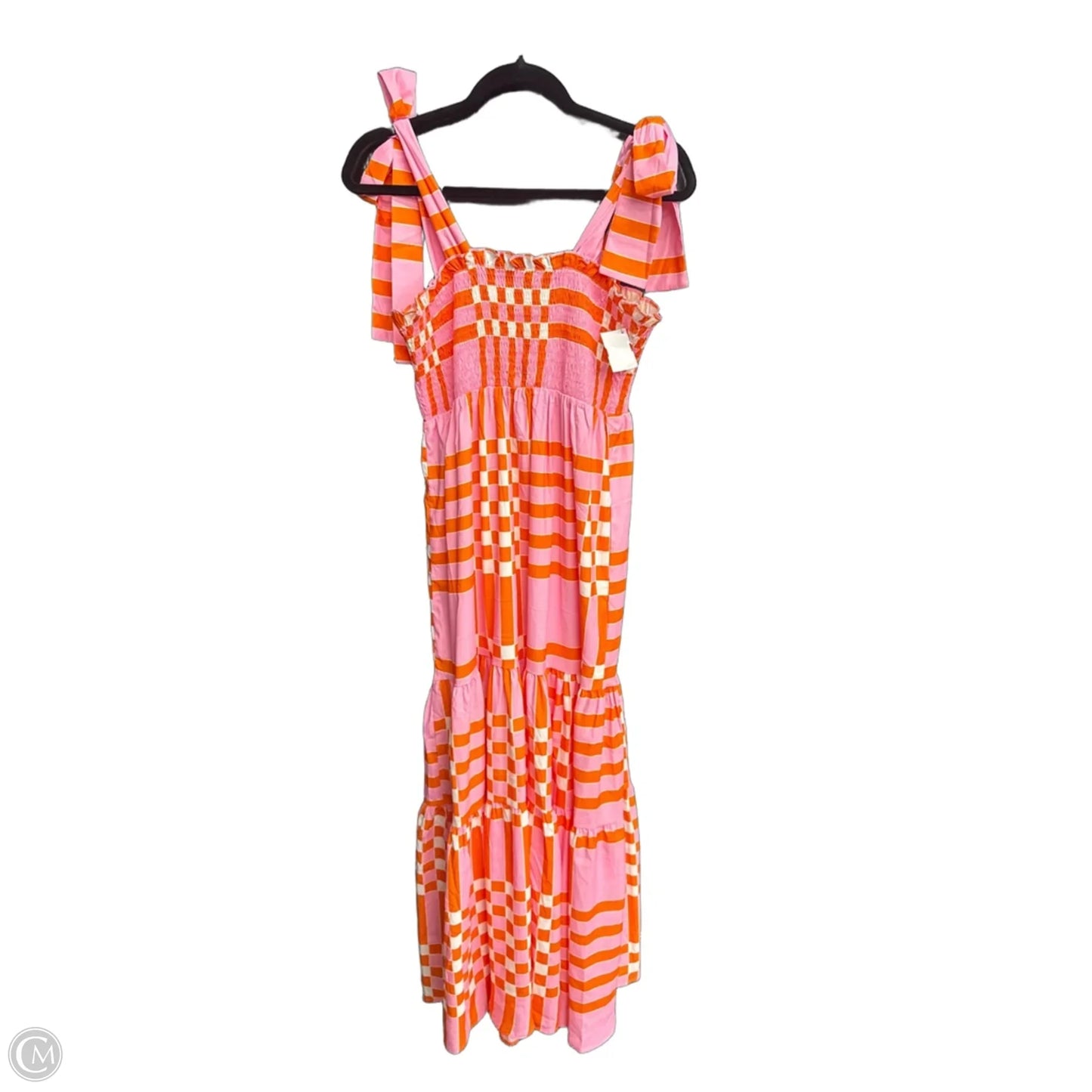 Dress Casual Maxi By Clothes Mentor In Orange & Pink, Size: M