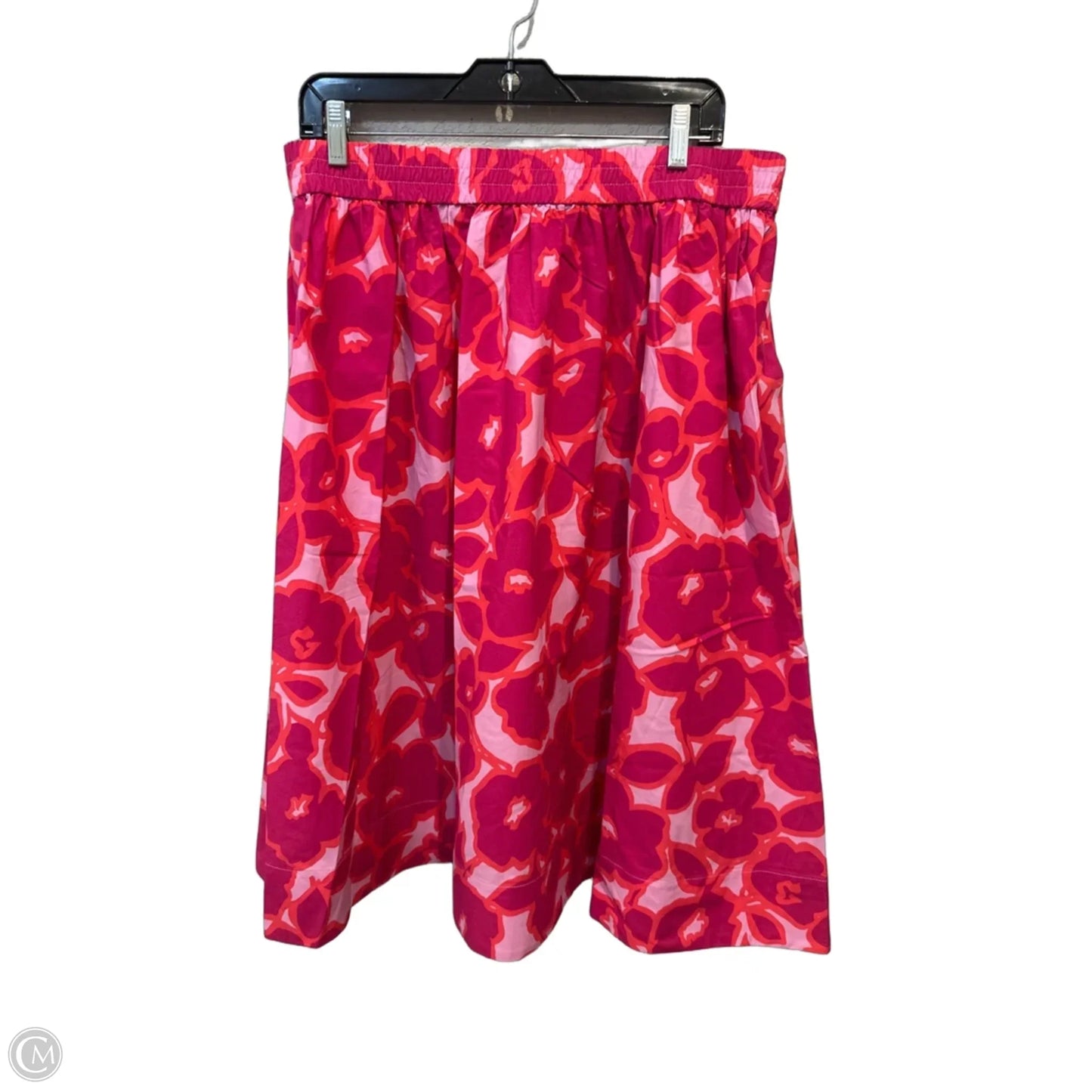 Skirt Midi By Banana Republic In Pink & Red, Size: 12