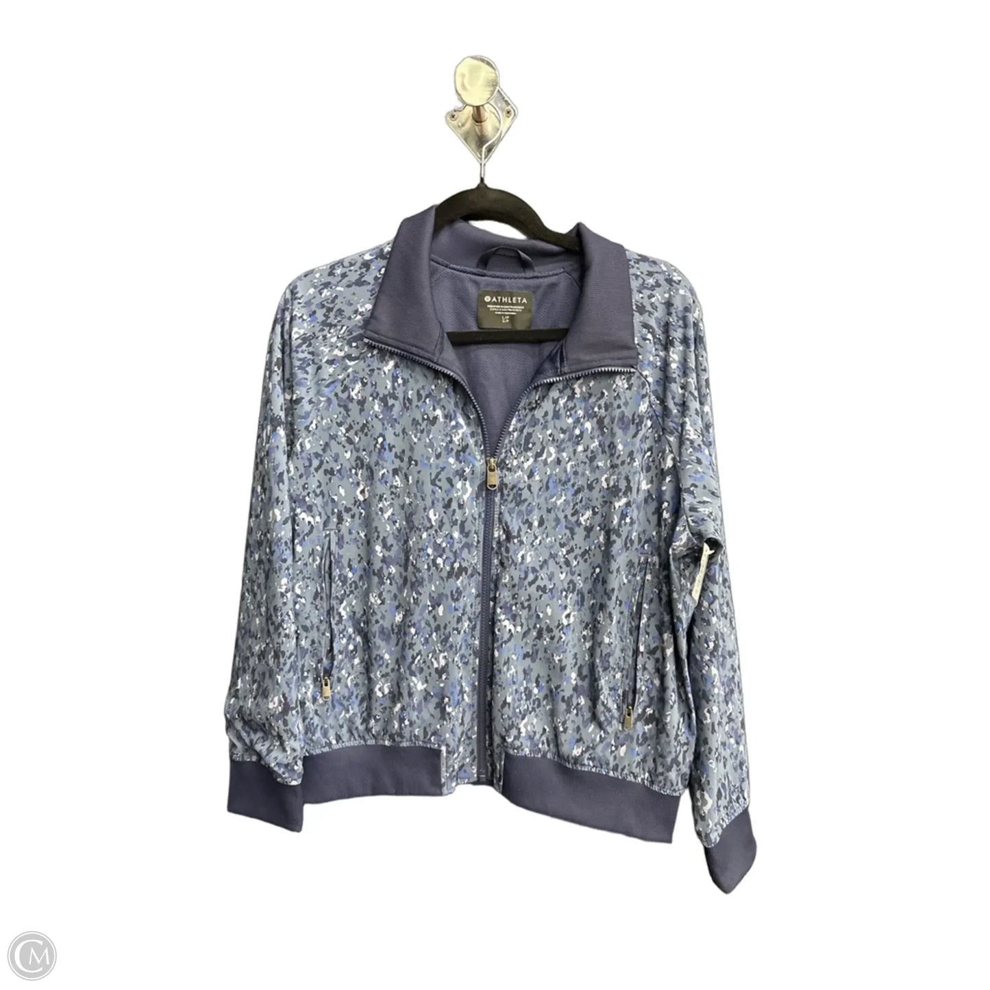 Athletic Jacket By Athleta In Blue, Size: L