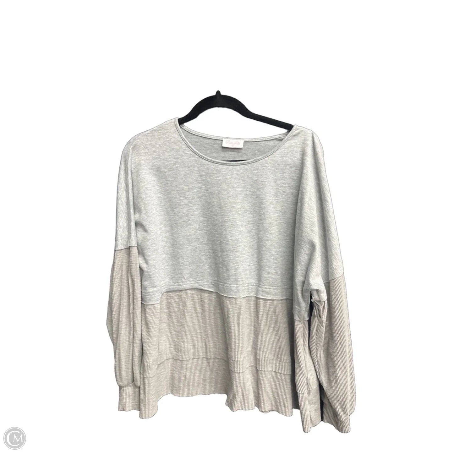 Top Long Sleeve By Pink Lily In Grey, Size: S