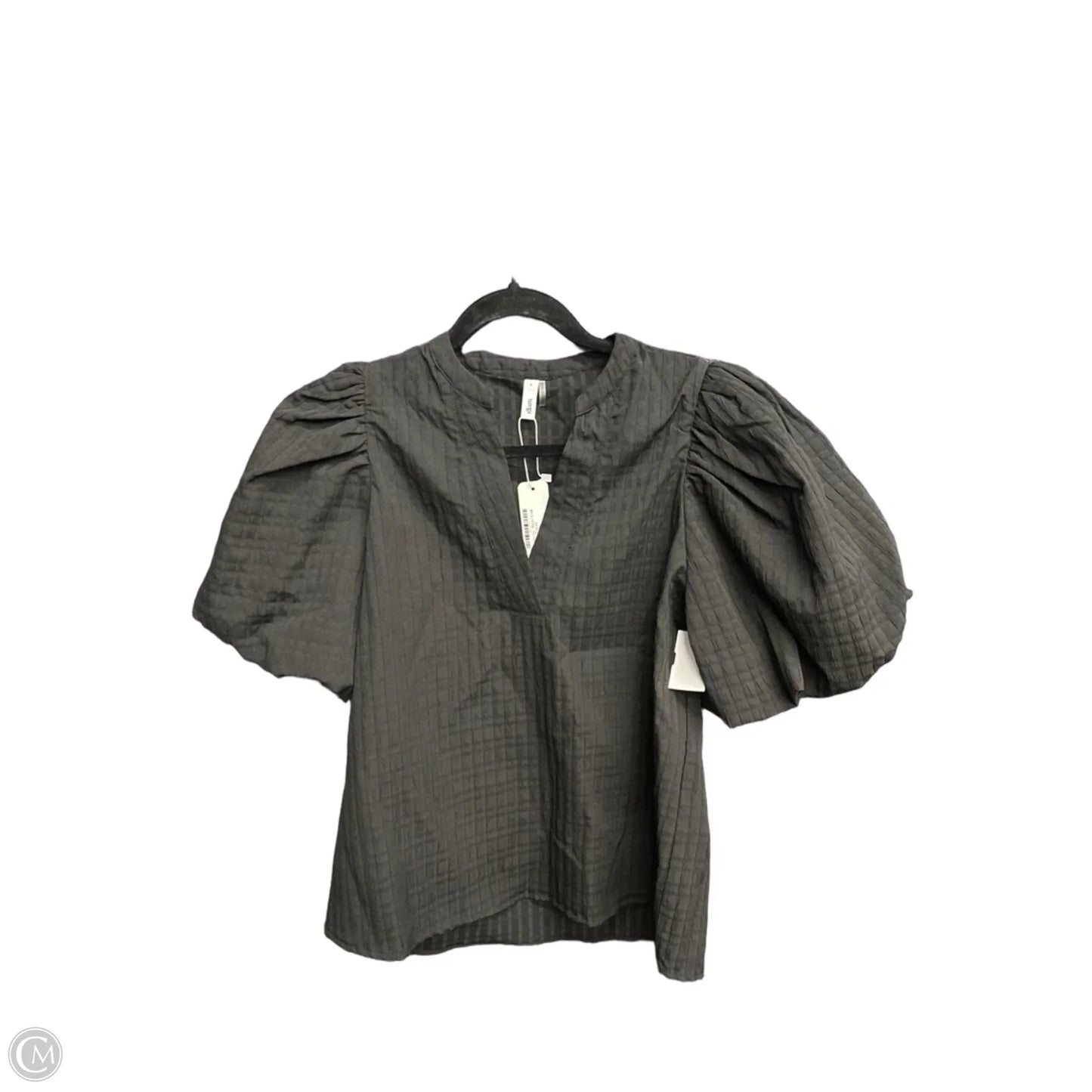 Top Short Sleeve By Glam In Black, Size: S