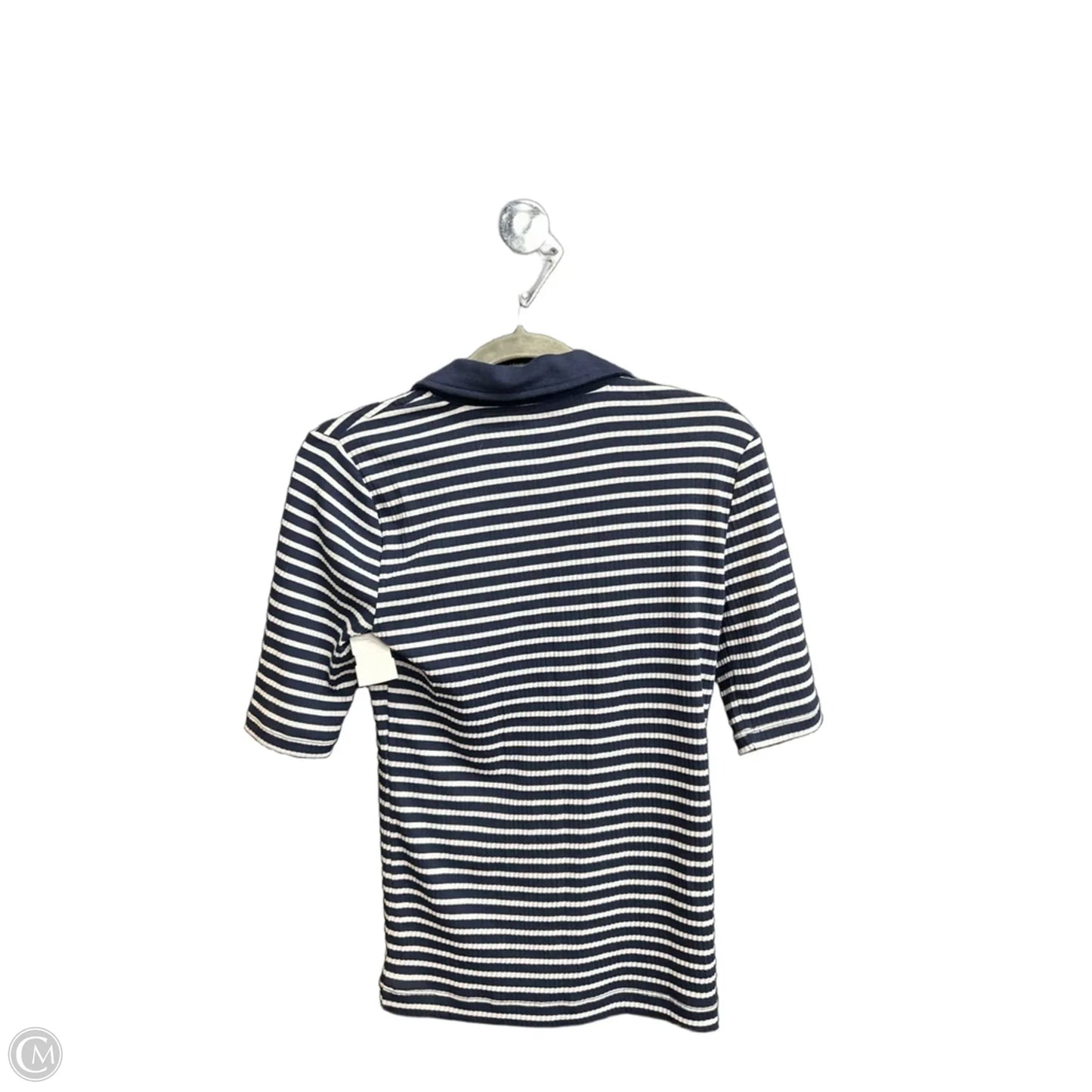 Top Short Sleeve By Loft In Striped Pattern, Size: M