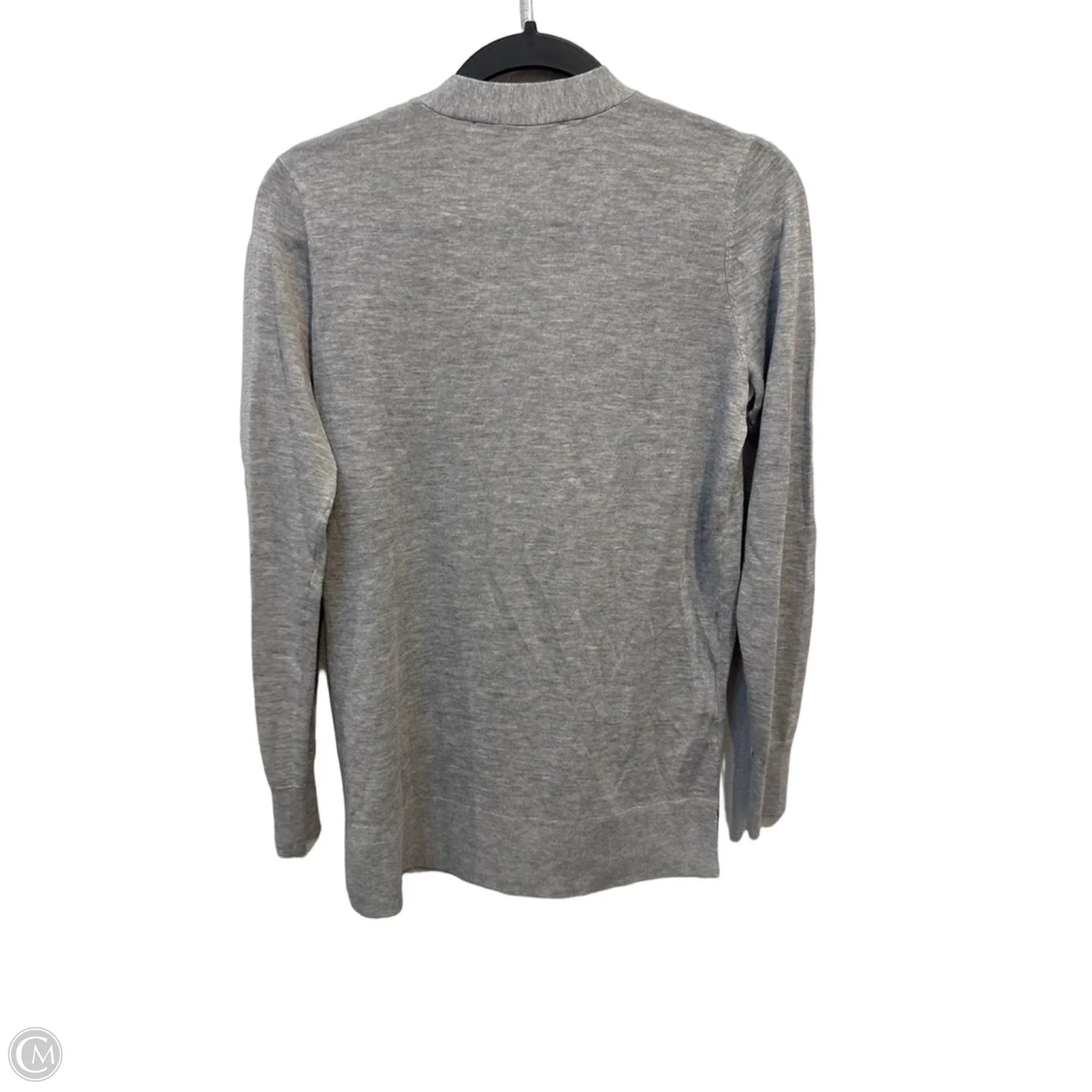 Sweater Cardigan By Loft In Grey, Size: S