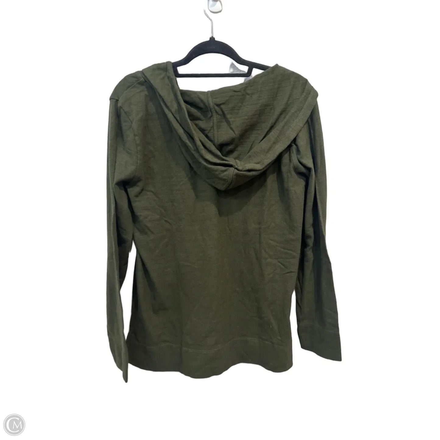 Sweatshirt Hoodie By Loft In Green, Size: M