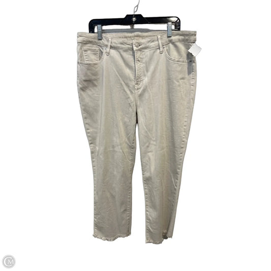 Jeans Straight By Chicos In Beige, Size: 14
