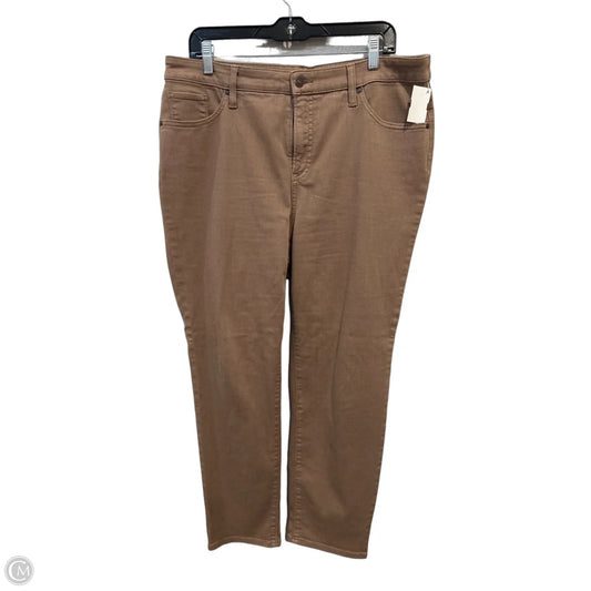 Jeans Straight By Chicos In Brown Denim, Size: 14