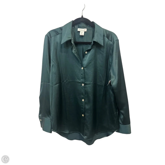 Top Long Sleeve By Rachel Zoe In Green, Size: L