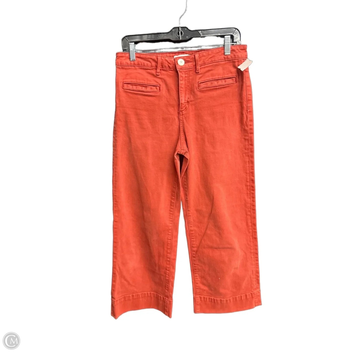Jeans Wide Leg By Loft In Orange Denim, Size: 4