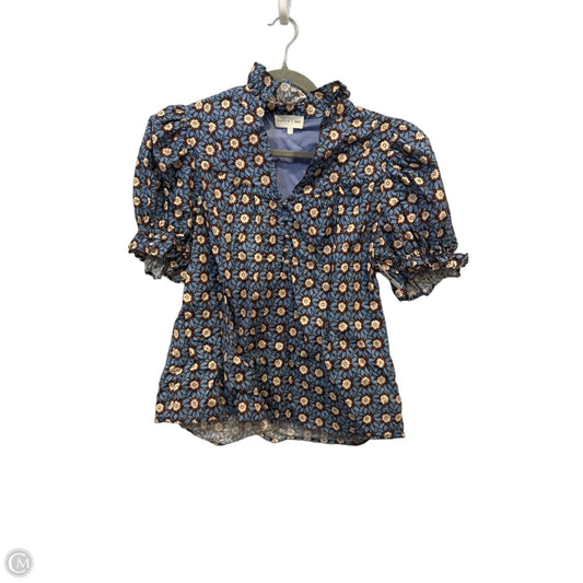 Top Short Sleeve By Entro In Blue & Brown, Size: S