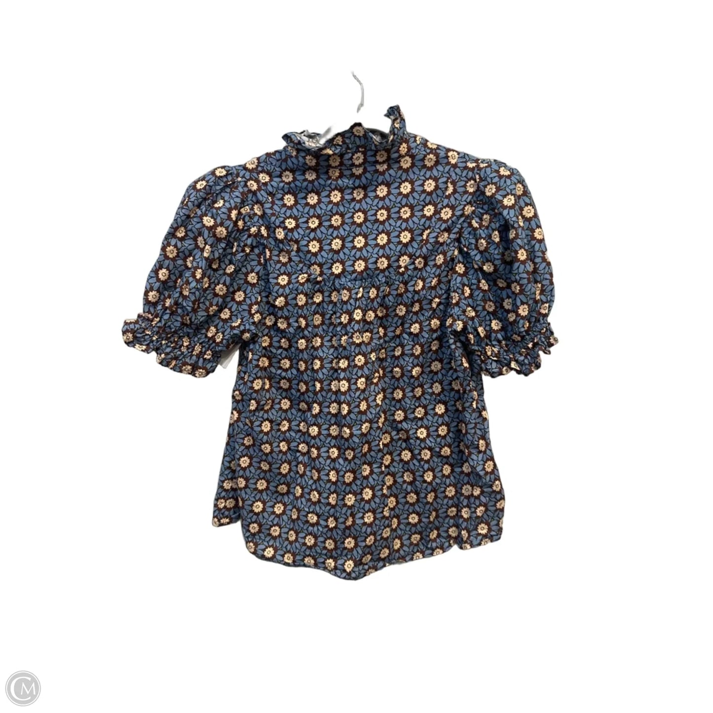 Top Short Sleeve By Entro In Blue & Brown, Size: S