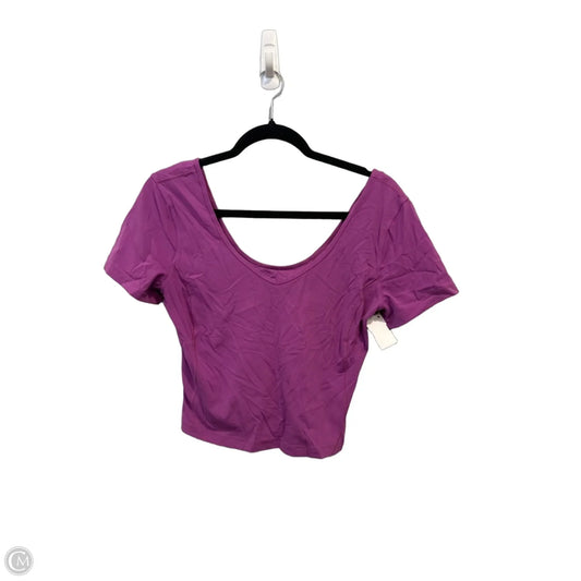 Athletic Top Short Sleeve By Lululemon In Purple, Size: S