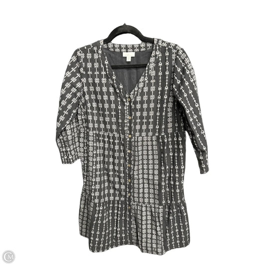 Dress Casual Midi By Pure Jill In Black & Grey, Size: Sp