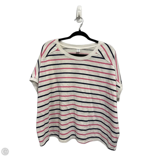 Top Short Sleeve By Old Navy In Striped Pattern, Size: L