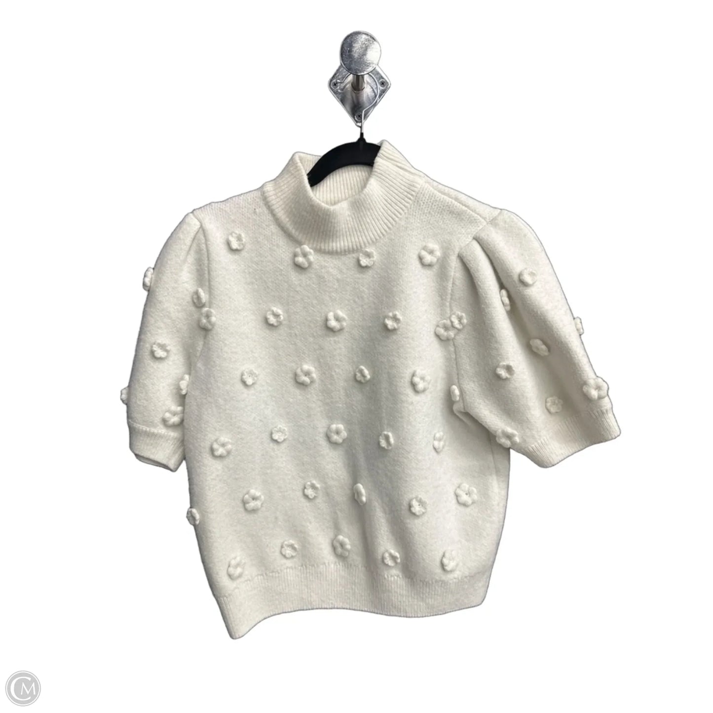 Sweater Short Sleeve By English Factory In White, Size: M
