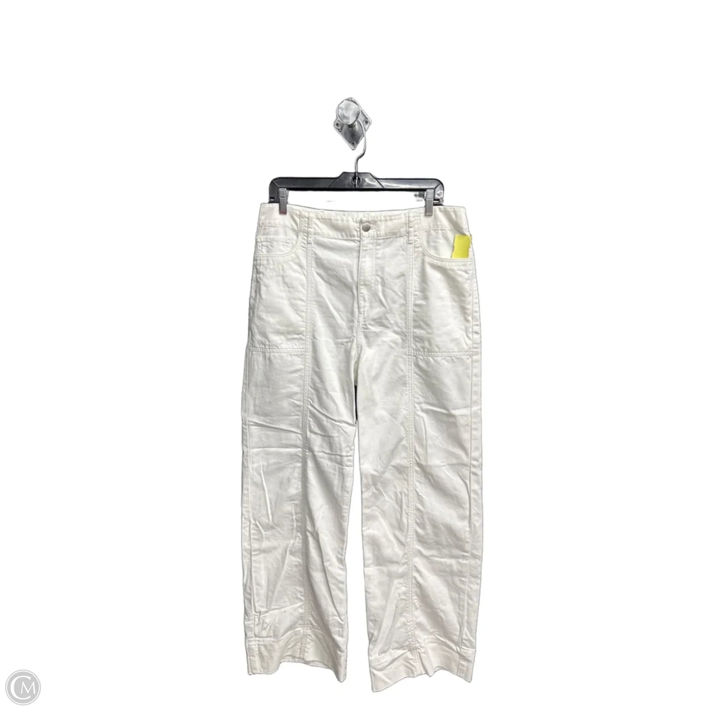 Jeans Wide Leg By Loft In White Denim, Size: 10