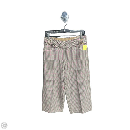 Pants Cropped By Investments In Cream & Purple, Size: 4p