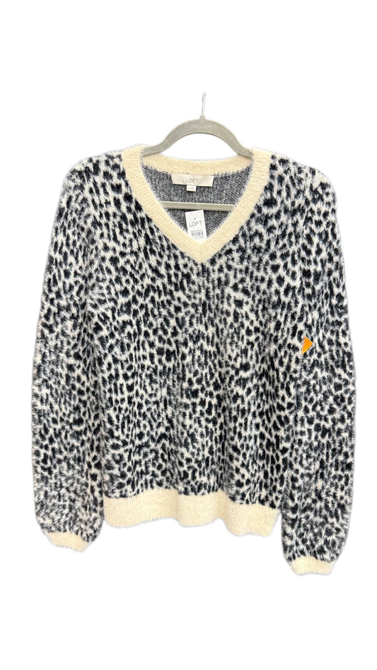 Sweater By Loft In Animal Print, Size: M