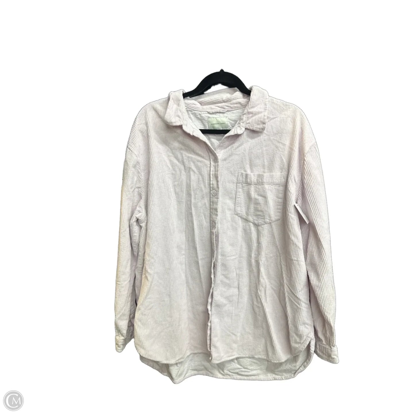 Top Long Sleeve By American Eagle In Purple, Size: L