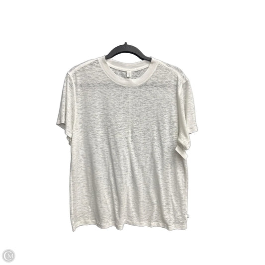 Athletic Top Short Sleeve By Lululemon In White, Size: 6