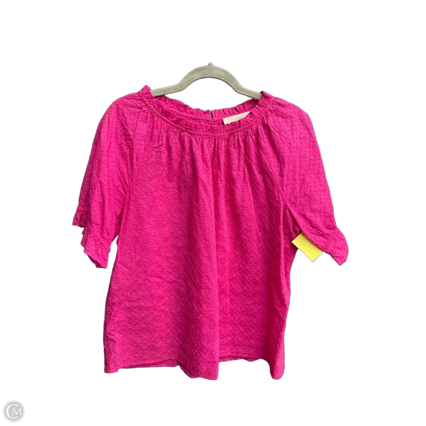 Top Short Sleeve By Loft In Pink, Size: M