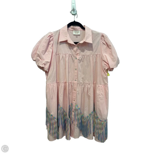 Dress Casual Short By Fantastic Fawn In Pink, Size: M