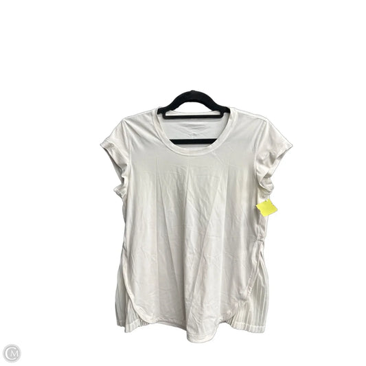 Athletic Top Short Sleeve By Lululemon In White, Size: M