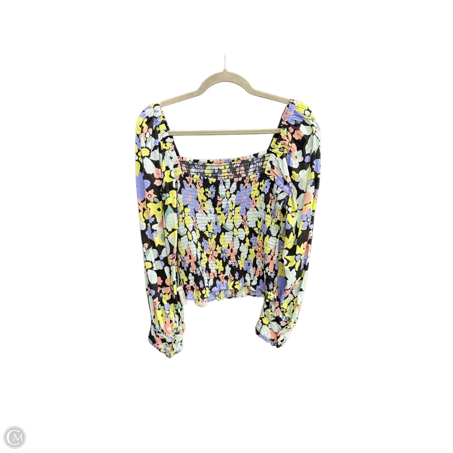 Top Long Sleeve By Free People In Floral Print, Size: M