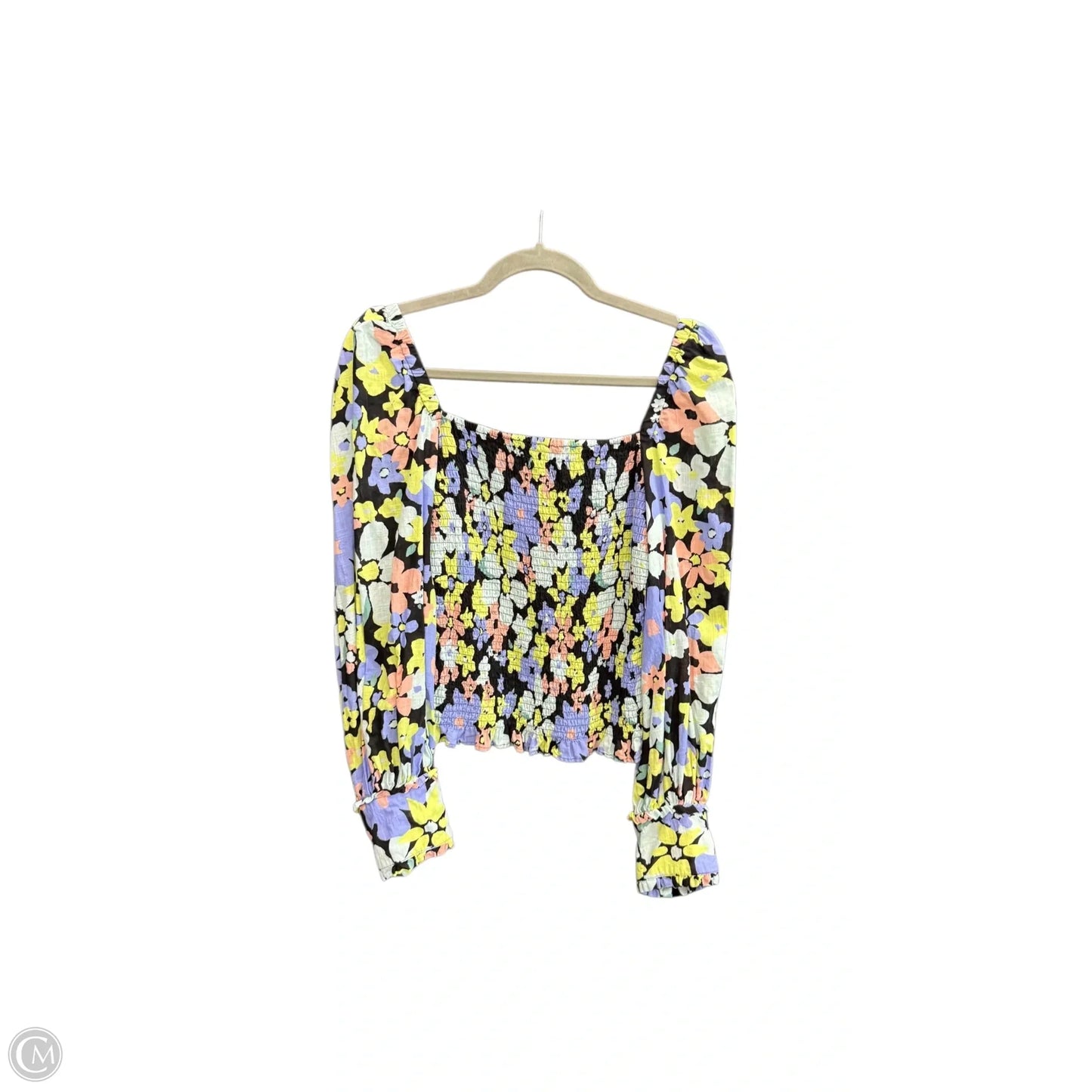 Top Long Sleeve By Free People In Floral Print, Size: M