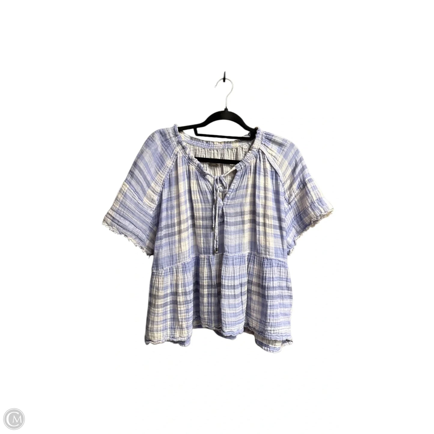 Top Short Sleeve By Anthropologie In Purple, Size: S