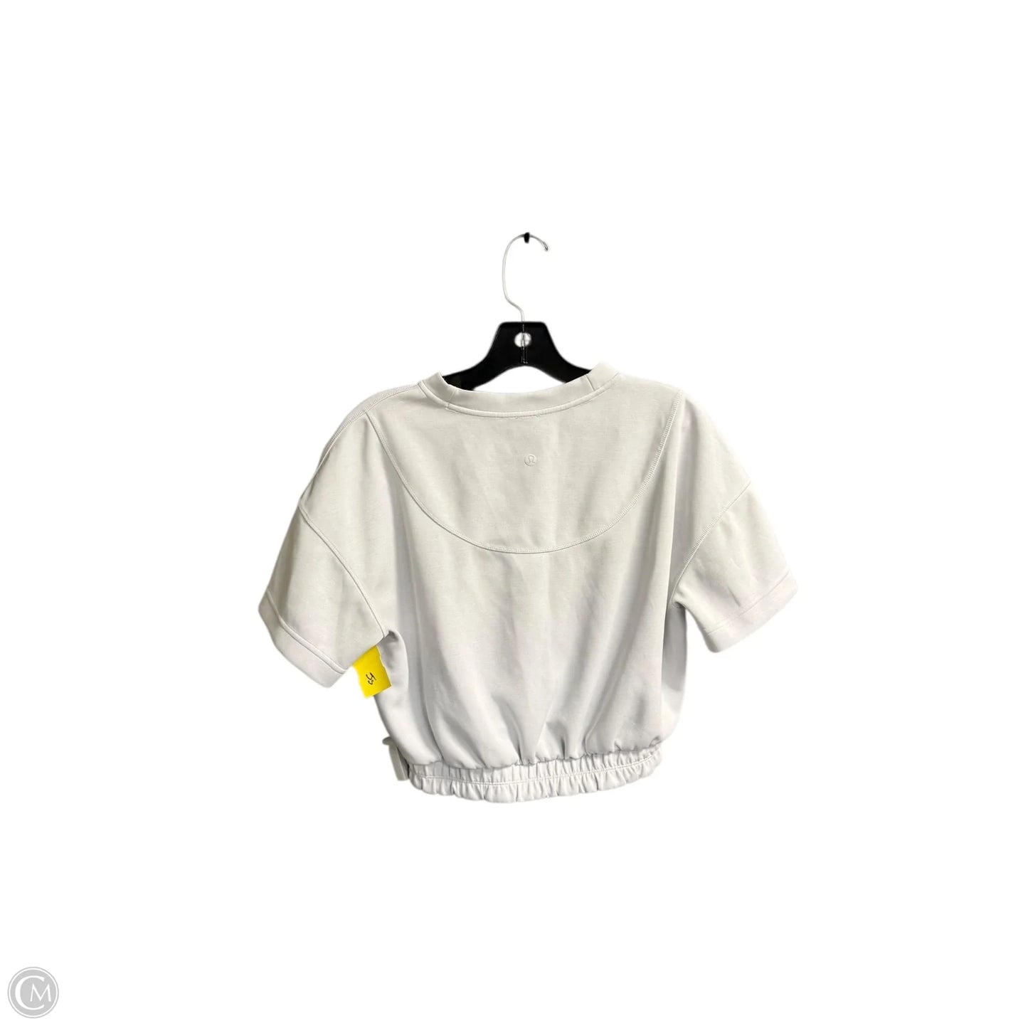 Athletic Top Short Sleeve By Lululemon In White, Size: 4