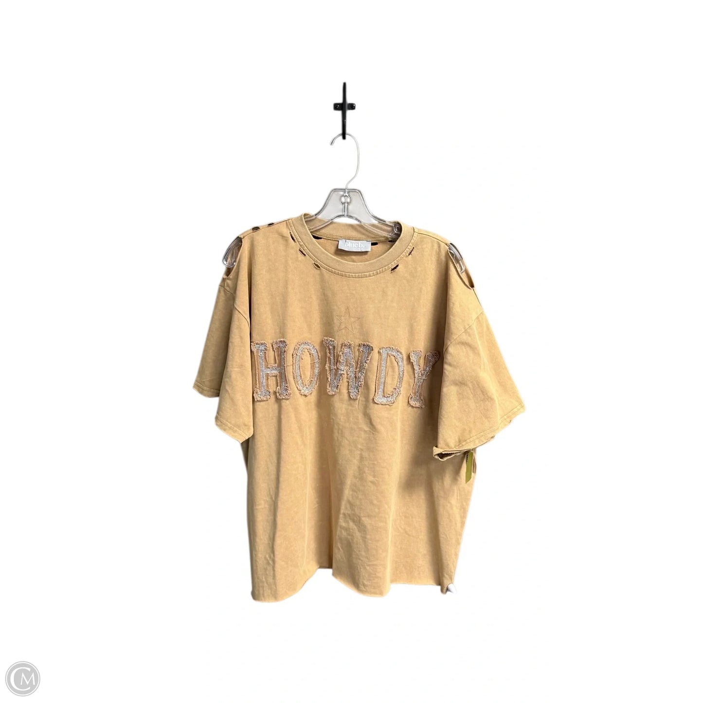 Top Short Sleeve By Blue B In Brown, Size: S