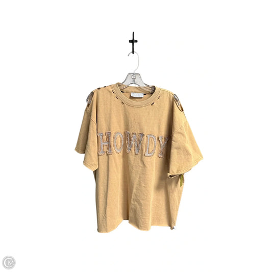 Top Short Sleeve By Blue B In Brown, Size: S