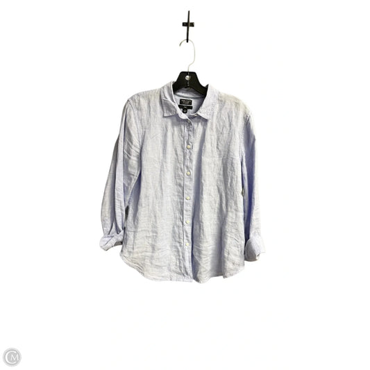Blouse Long Sleeve By Clothes Mentor In Blue, Size: 4