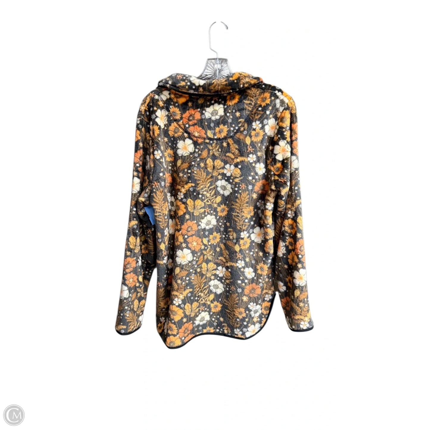 Jacket Fleece By Simply Southern In Floral Print, Size: M