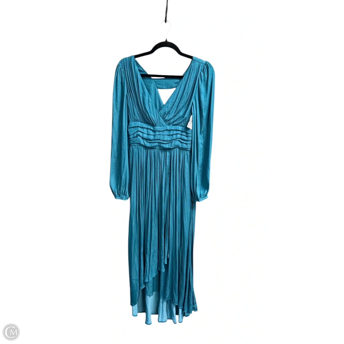 Dress Casual Midi By Anthropologie In Teal, Size: 4