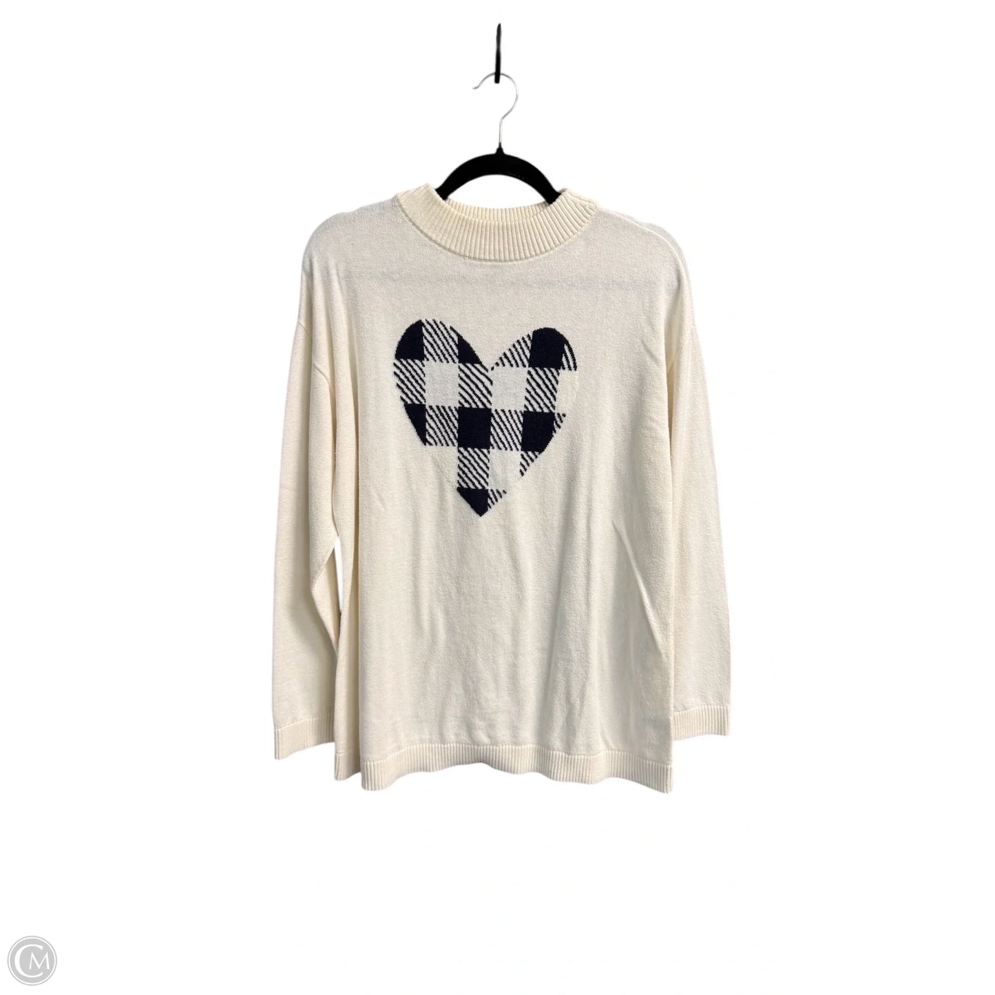 Sweater By Talbots In Cream, Size: L