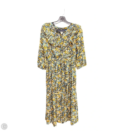 Dress Casual Maxi By Loft In Floral Print, Size: Mp