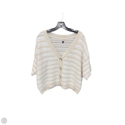 Sweater Short Sleeve By Universal Thread In Cream, Size: L