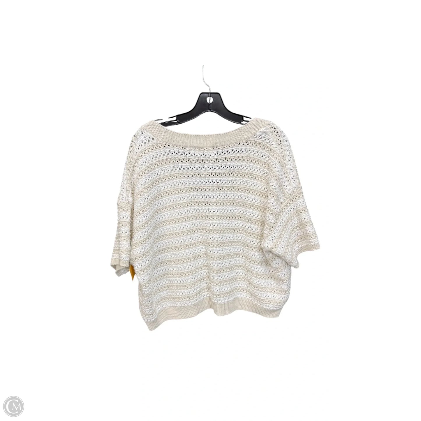 Sweater Short Sleeve By Universal Thread In Cream, Size: L