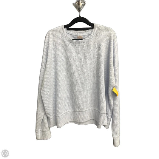 Athletic Top Long Sleeve Collar By Calia In Blue, Size: L