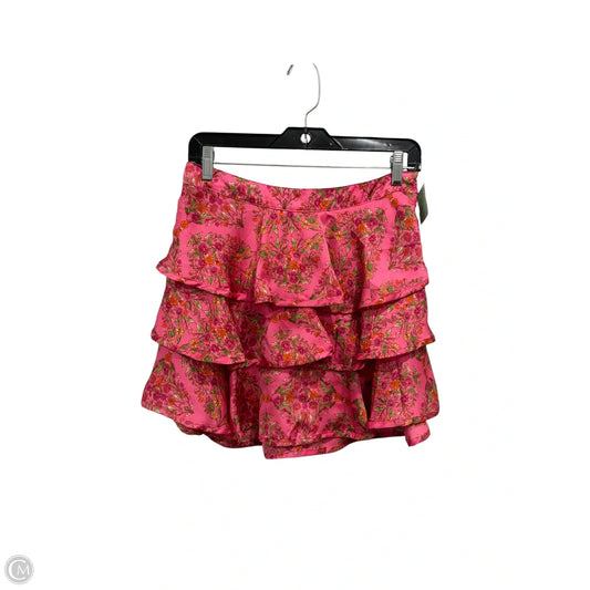 Skirt Mini & Short By Olivaceous In Pink, Size: M