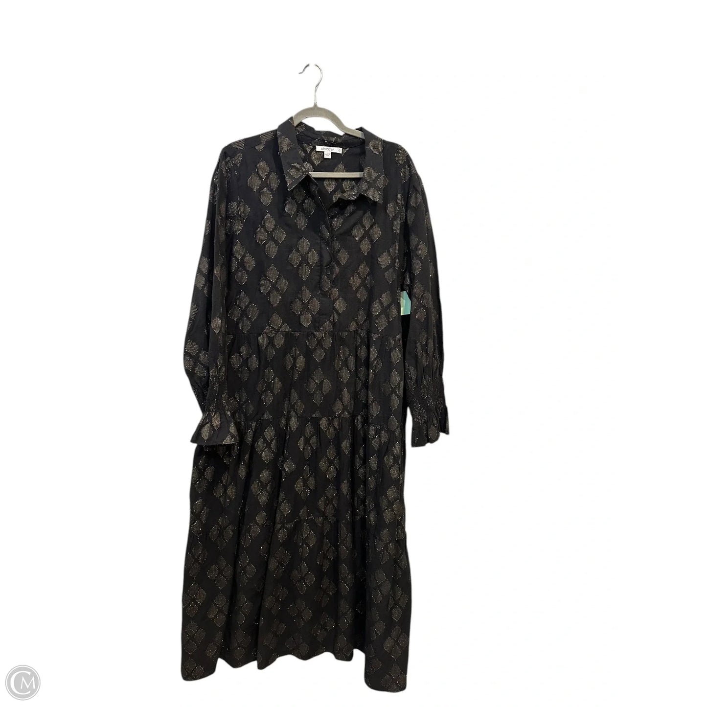 Dress Casual Maxi By Chicos In Black, Size: 2x